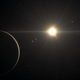 Artist’s impression of the TOI-178 system.